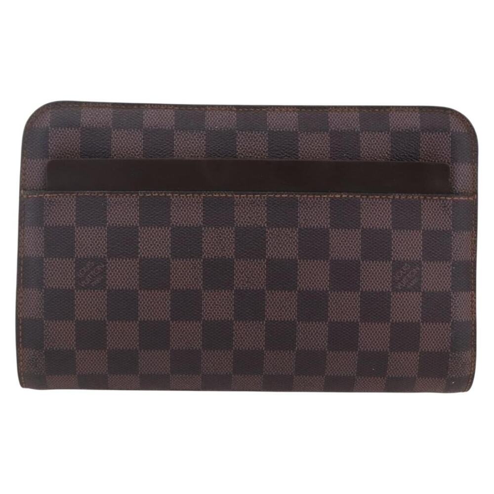 Louis Vuitton Damier Ebene Saint Louis Clutch Bag Brown